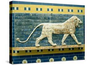 Lion Representing Ishtar, from Babylon, 625-539 BC (Enamelled Bricks)-null-Stretched Canvas