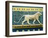 Lion Representing Ishtar, from Babylon, 625-539 BC (Enamelled Bricks)-null-Framed Giclee Print