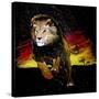 Lion Running-null-Stretched Canvas