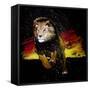 Lion Running-null-Framed Stretched Canvas