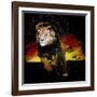 Lion Running-null-Framed Art Print