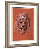 Lion's Head-Jost Amman-Framed Giclee Print