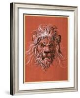 Lion's Head-Jost Amman-Framed Giclee Print