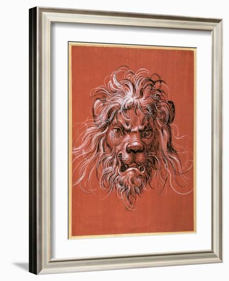 Lion's Head-Jost Amman-Framed Giclee Print