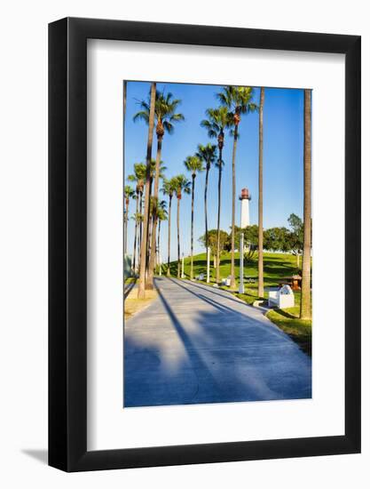 Lion's Lighthouse in Long Beach, California-George Oze-Framed Photographic Print