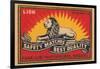 Lion Safety Matches Best Quality-null-Framed Art Print