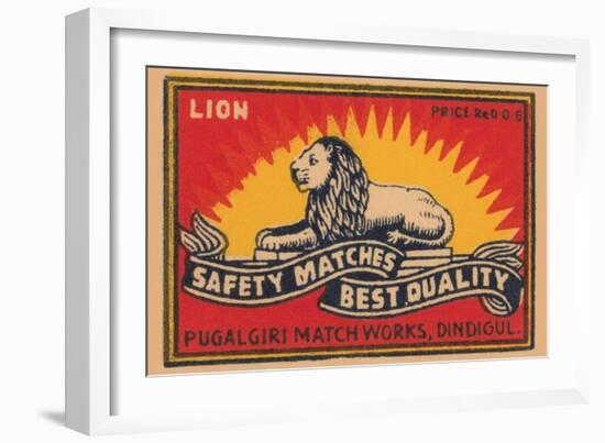 Lion Safety Matches Best Quality-null-Framed Art Print