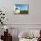 Lion Statue and Temple on Bagan Plain, Bagan (Pagan), Myanmar (Burma), Asia-Christian Kober-Mounted Photographic Print displayed on a wall