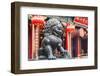 Lion Statue at Wong Tai Sin Temple, Wong Tai Sin, Kowloon, Hong Kong, China, Asia-Ian Trower-Framed Photographic Print
