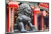 Lion Statue at Wong Tai Sin Temple, Wong Tai Sin, Kowloon, Hong Kong, China, Asia-Ian Trower-Mounted Photographic Print