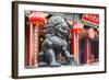 Lion Statue at Wong Tai Sin Temple, Wong Tai Sin, Kowloon, Hong Kong, China, Asia-Ian Trower-Framed Photographic Print