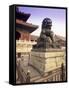 Lion Statue, Forbidden City, Beijing, China, Asia-Gavin Hellier-Framed Stretched Canvas