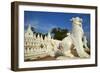 Lion Statue, Paya Settawya Temple, Mingun, Sagaing, Myanmar (Burma), Asia-Tuul-Framed Photographic Print