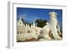 Lion Statue, Paya Settawya Temple, Mingun, Sagaing, Myanmar (Burma), Asia-Tuul-Framed Photographic Print