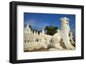 Lion Statue, Paya Settawya Temple, Mingun, Sagaing, Myanmar (Burma), Asia-Tuul-Framed Photographic Print