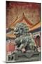 Lion Statue Standing Guard Forbidden City, Beijing, China-Darrell Gulin-Mounted Photographic Print