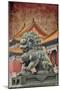 Lion Statue Standing Guard Forbidden City, Beijing, China-Darrell Gulin-Mounted Photographic Print