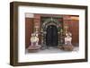 Lion Statues Outside a Gate at the Taleju Temple, Durbar Square, Kathmandu, Nepal, Asia-John Woodworth-Framed Premium Photographic Print