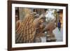 Lion Statues Outside Gorakhnath Temple at Pashupatinath Temple-Ian Trower-Framed Photographic Print