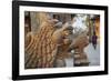 Lion Statues Outside Gorakhnath Temple at Pashupatinath Temple-Ian Trower-Framed Photographic Print