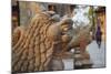 Lion Statues Outside Gorakhnath Temple at Pashupatinath Temple-Ian Trower-Mounted Photographic Print