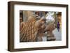 Lion Statues Outside Gorakhnath Temple at Pashupatinath Temple-Ian Trower-Framed Photographic Print