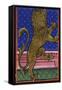 Lion, Symbol of the City of Brescia, Miniature from the Book of Privileges Manuscript-null-Framed Stretched Canvas