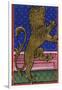 Lion, Symbol of the City of Brescia, Miniature from the Book of Privileges Manuscript-null-Framed Giclee Print