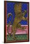 Lion, Symbol of the City of Brescia, Miniature from the Book of Privileges Manuscript-null-Framed Giclee Print