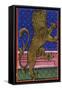 Lion, Symbol of the City of Brescia, Miniature from the Book of Privileges Manuscript-null-Framed Stretched Canvas