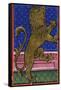 Lion, Symbol of the City of Brescia, Miniature from the Book of Privileges Manuscript-null-Framed Stretched Canvas