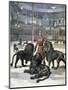 Lion Taming at the L'Hippodrome, Paris, 1891-Henri Meyer-Mounted Giclee Print