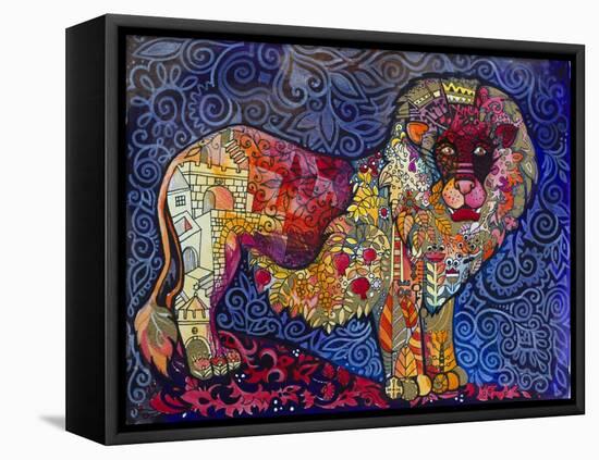 Lion The King-Oxana Zaika-Framed Stretched Canvas