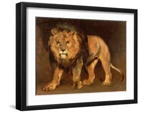 Lion Walking-Théodore Géricault-Framed Giclee Print