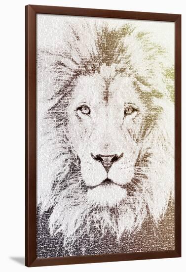 Lion-Paula Belle Flores-Framed Art Print