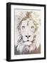 Lion-Paula Belle Flores-Framed Art Print