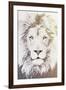 Lion-Paula Belle Flores-Framed Art Print