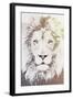 Lion-Paula Belle Flores-Framed Art Print