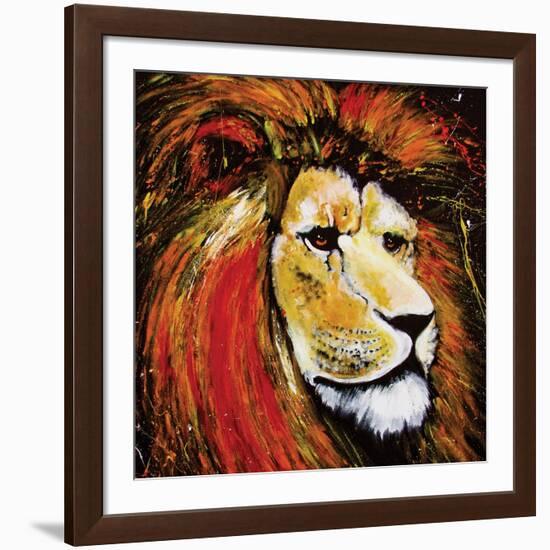 Lion-null-Framed Art Print