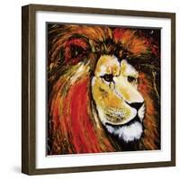 Lion-null-Framed Art Print