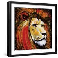 Lion-null-Framed Art Print