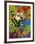 Lion-Abstract Graffiti-Framed Giclee Print