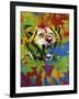 Lion-Abstract Graffiti-Framed Giclee Print