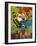 Lion-Abstract Graffiti-Framed Giclee Print