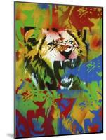 Lion-Abstract Graffiti-Mounted Giclee Print