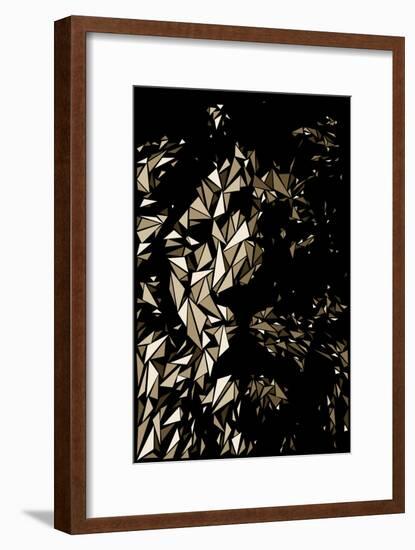 Lion-Cristian Mielu-Framed Art Print