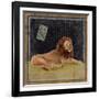 Lion-Lisa Ven Vertloh-Framed Art Print