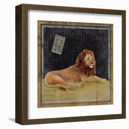 Lion-Lisa Ven Vertloh-Framed Art Print