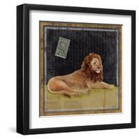 Lion-Lisa Ven Vertloh-Framed Art Print