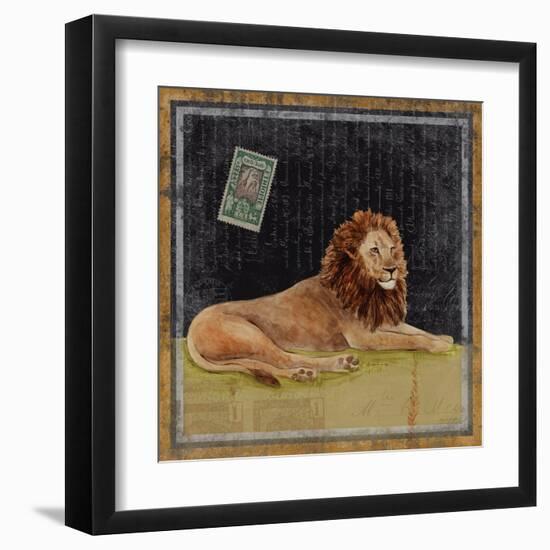 Lion-Lisa Ven Vertloh-Framed Art Print